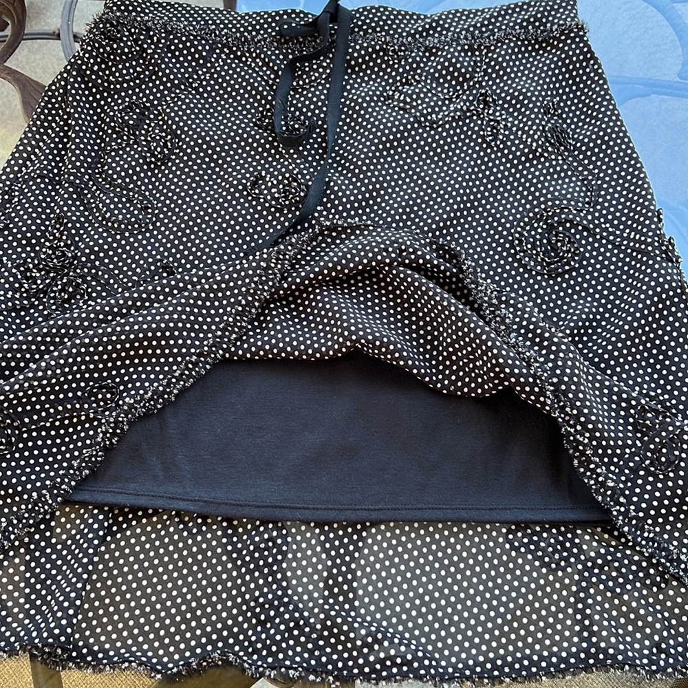 Max Studio women’s polka dot miniskirt blk&white fully lined medium - Picture 8 of 17